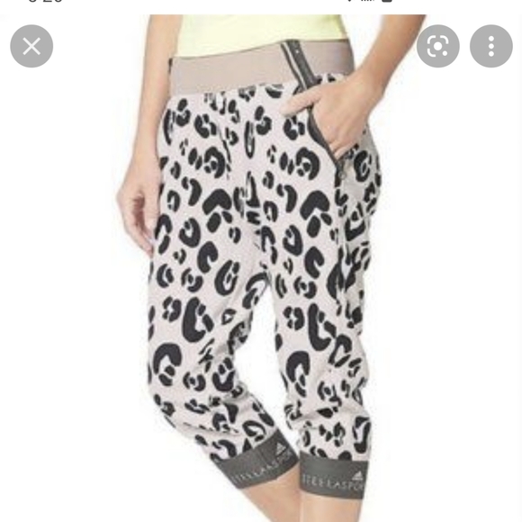 Stellasport by adidas pink leopard crop pants - Picture 2 of 2